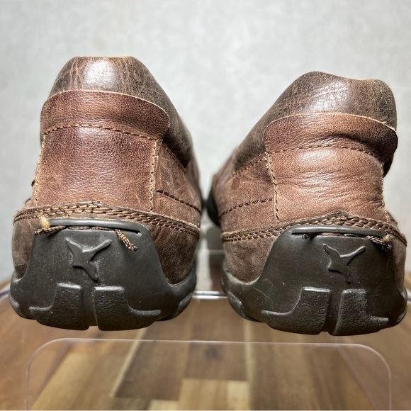 Pilolinos Brown‎ Leather Elastic Side Slip-On Loafer Shoes Non-Slip Bottom Sz 45 main image 6